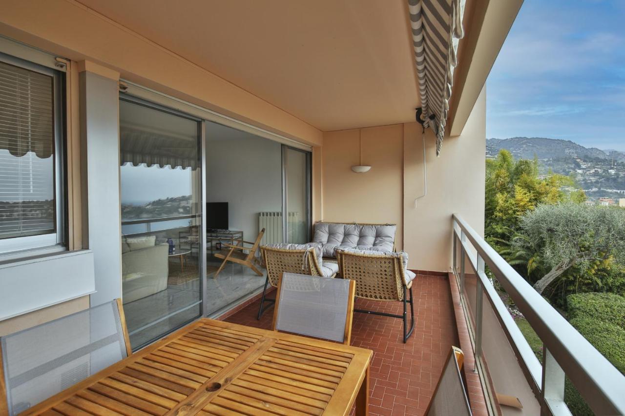 Sublime Appartement Vue Mer. Parking/Piscine/Clim Villefranche-sur-Mer Bagian luar foto